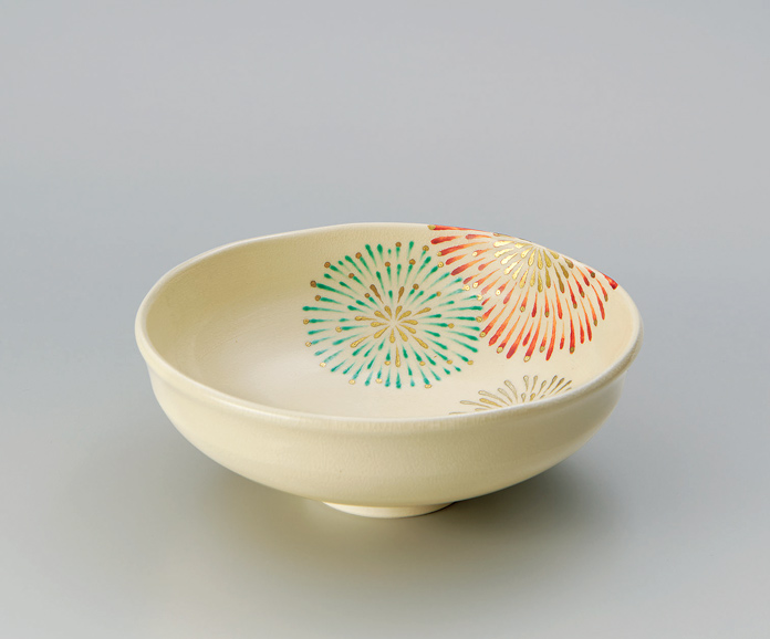 十八代 永樂善五郎 色絵花火画茶碗